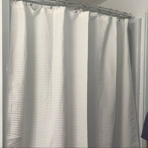 Ivory Shabby Chic Layered Shower Curtain 72”